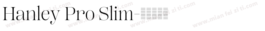 Hanley Pro Slim字体转换